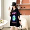 美人度アップ 切り替え ファッション プリント Tシャツ カットソー＜U-3412＞