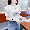 新商品 大人可愛い 話題沸騰中 ホットダイヤモンド 全3色 半袖Tシャツ<U-8868>