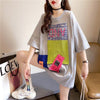 【半額！期間限定！！】ゆったりロング丈切り替え三色半袖Tシャツ＜U-1565＞
