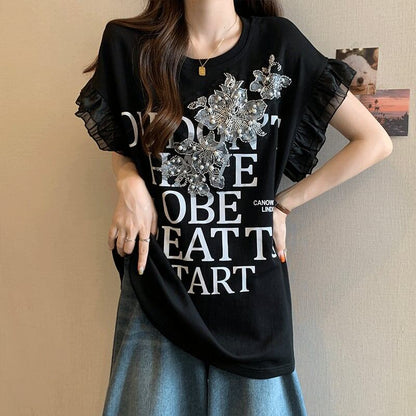 大好評 特別デザイン 着回し力抜群 ゆったり 全2色 半袖Tシャツ＜U-8826＞