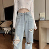 大人気ファッションデザインハイウエストワイドデニム