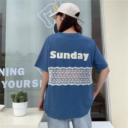 個性的なデザイン 3色選択可 バックで綺麗 Tシャツ カットソー＜U-3023＞