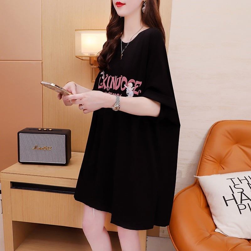 スタイリッシュ 切り替え 一目惚れ プリント Tシャツ カットソー＜U-3654＞