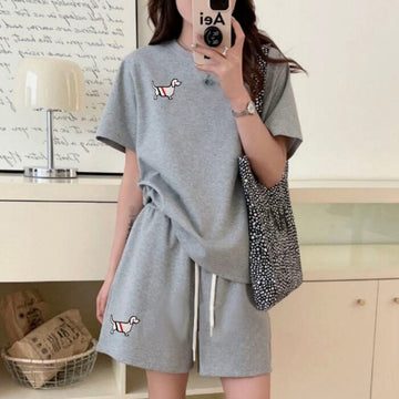 人気上昇中 着心地良い 真夏も快適 カジュアル 全5色 半袖 Tシャツ ショートパンツ セットアップ ＜U-9216＞