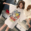 スタイリッシュ プリント 一目惚れ Tシャツ カットソー ワンピース＜U-3440＞