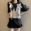 ファッション感満々 ロング丈 ゆったり 2色半袖Tシャツ＜U-10995＞