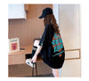 組み合わせやすい アルファベット 数字ロゴ プリントTシャツ ゆったり半袖＜U-2957＞