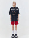 タイドブランド  アメリカンストリート レトロフレームプリントTシャツ<U-2905>