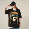 絶対欲しい デザイン性抜群 売り切れ必至 ファッション プリント 4色選択 半袖Tシャツ＜U-9293＞