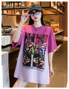 絶対欲しい グラデーション 特別デザイン プリント 半袖 Tシャツ <U-9053>
