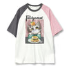 話題沸騰中 プリント切り替え 新作 全2色 半袖Tシャツ カットソー ＜U-8682＞