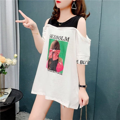 今季大好評 3色選択可 美感いっぱい ベアトップ Tシャツ カットソー＜U-3203＞