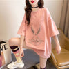 オシャレ度満点 切り替え 着心地抜群 プリント Tシャツ カットソー＜U-3549＞