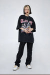 見逃し厳禁 ファッション ストリート系 ヴィンテージ加工 プリントTシャツ ＜U-2893＞