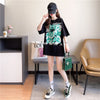 個性的なデザイン 切り替え 一目惚れ プリント Tシャツ カットソー＜U-3400＞
