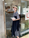 着回し力抜群 レイヤード風 ファッション 半袖 ワンピース＜U-8153＞