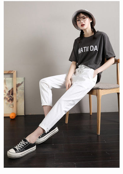 定番シンプル  ファッション ゆったりパンツ<U-6541>