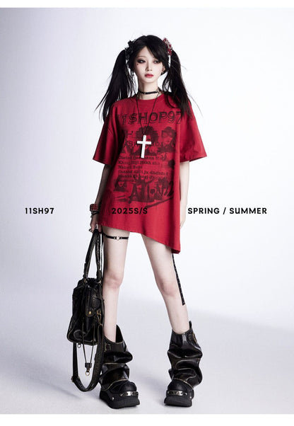 美人度アップ 絶対流行 売れ筋 早い者勝ち カジュアル 2色選択 Tシャツ<U-11522>