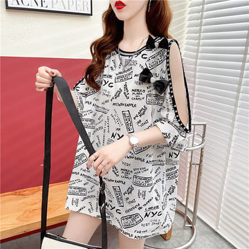 新商品 プリント ファッション 半袖Tシャツ カットソー＜U-8318＞