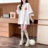 スタイリッシュ ラウンドネック 一目惚れ アルファベット Tシャツ カットソー＜U-2888＞