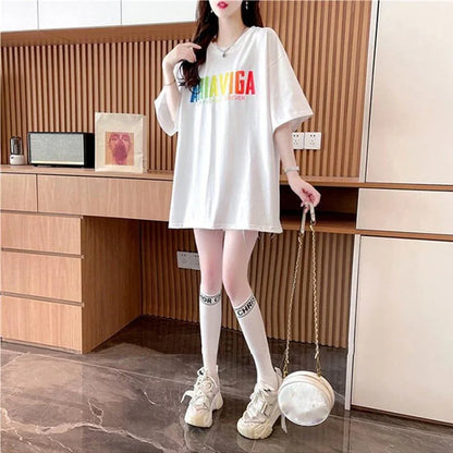 スタイリッシュ ラウンドネック 一目惚れ アルファベット Tシャツ カットソー＜U-2888＞