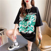 個性的なデザイン 切り替え 一目惚れ プリント Tシャツ カットソー＜U-3400＞