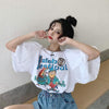 キュート プリント ファッション ゆったり 全4色 半袖 Tシャツ＜U-11521＞