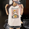 話題沸騰中 プリント切り替え 新作 全2色 半袖Tシャツ カットソー ＜U-8682＞