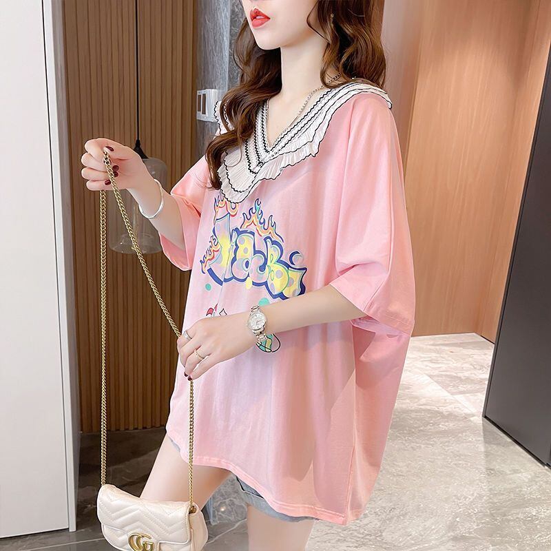 【半額！期間限定！！】オシャレ度満点 キュート 着心地抜群 プリント 全3色 Tシャツ カットソー＜U-8536＞