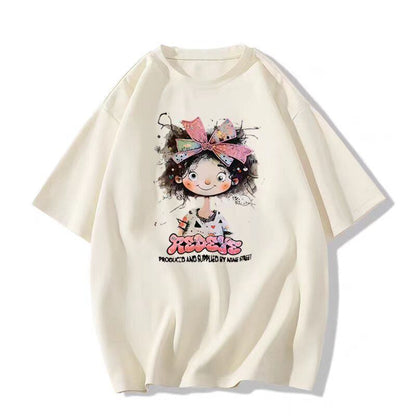 超人気 キュート カジュアル 全3色 半袖 Tシャツ <U-8670>