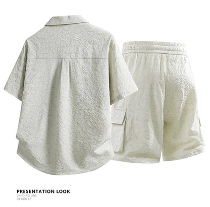 人気トレンド カジュアル 男女兼用 Tシャツ & ショーツ セットアップ U-80075