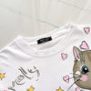 オシャレ度満点 切り替え 一目惚れ プリント Tシャツ カットソー＜U-3482＞