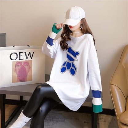 カジュアル 切り替え オシャレ度満点 プリント Tシャツ カットソー＜U-3663＞
