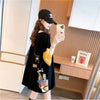 遊び心溢れるキュートなデザインのレディースゆったり半袖Tシャツ<U-2855>