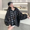 大人気 チェック柄 ゆったり 日焼け対策 UVカット 冷房対策 着?せ 長袖 フード付き シャツ ＜U-1910＞