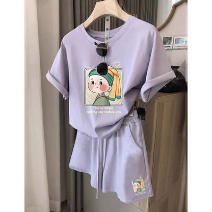 大活躍 カジュアル 夏に嬉しい機能付き 半袖Ｔシャツⅹパンツセット全4色<U-9147>