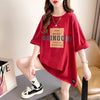 着心地抜群 切り替え 女性力を高める プリント Tシャツ カットソー＜U-3592＞