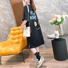 好感度UP ゆったりロング丈 カジュアル 切り替え 三色 半袖Tシャツ＜U-8166＞
