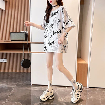 オシャレ度満点 プリント カジュアル Tシャツ カットソー＜U-3301＞
