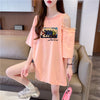 おしゃれ度高め レース 美人度アップ 切り替え プリント全4色 Tシャツ カットソー＜U-9213＞