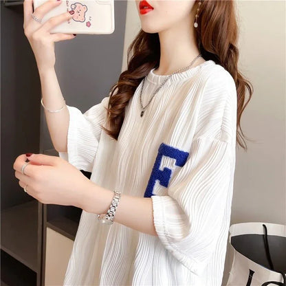 好感度満載 ラウンドネック 美感いっぱい Tシャツ カットソー＜U-3061＞