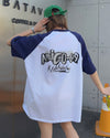 おすすめ アルファベット 個性派 プリントTシャツ ゆったり半袖＜U-8114＞