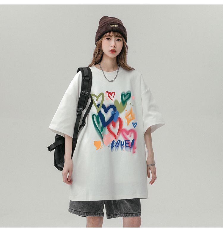 売り切れ必至 プリント ファッション 4色選択 半袖Tシャツ＜U-8594＞