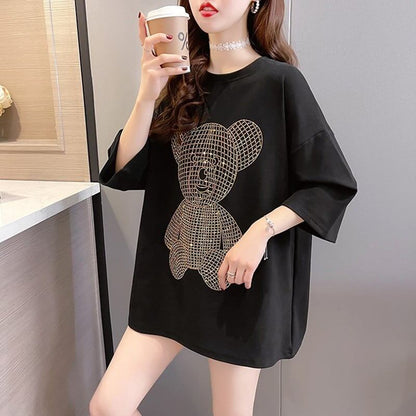 今季大好評 切り替え 美感いっぱい プリント Tシャツ カットソー＜U-3503＞