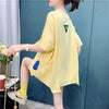 好感度満載 切り替え 美感いっぱい プリント Tシャツ カットソー＜U-3627＞