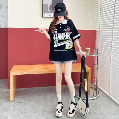 着心地抜群 切り替え 女性力を高める プリント Tシャツ カットソー＜U-3524＞