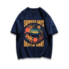 柔らかな肌触りで着心地も楽ちん アバンギャルド カジュアル プリント 全7色 半袖 Tシャツ <U-9263>