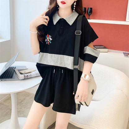 カジュアル Tシャツ＋ショートパンツ スタイリッシュ セットアップ＜U-3472＞