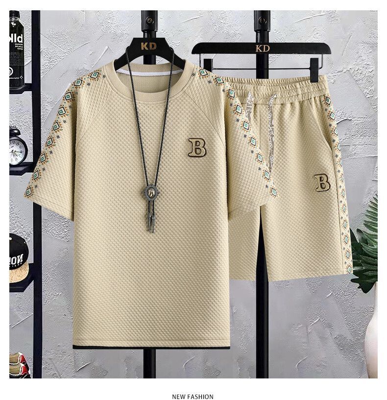 男女兼用 新作 半袖 カジュアル Tシャツ & ショーツ セットアップ U-80006