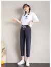 定番シンプル  ファッション ゆったりパンツ<U-6541>